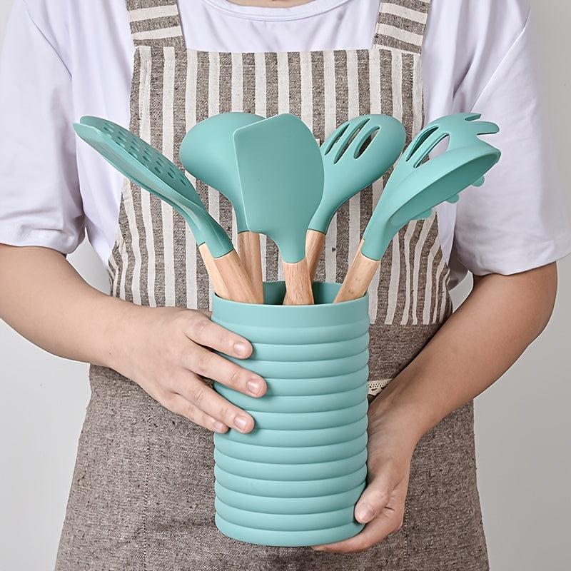8pcs Silicone Utensil Set Heat Resistant Kitchen Utensil Set Safety