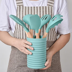 8pcs Silicone Utensil Set Heat Resistant Kitchen Utensil Set Safety