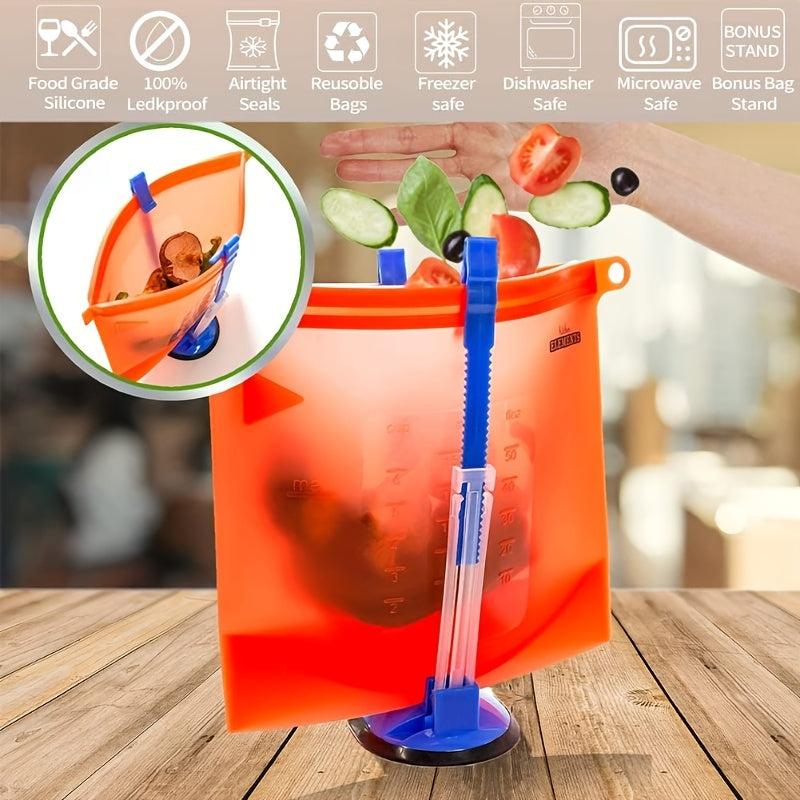 6pcs Baggy Rack Sandwich Bag Racks Holder Food Storage Bags Rack