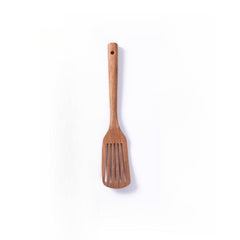 Wooden Slotted Turner Cooking Spatula Non Stick Turner Long Handle Spatula