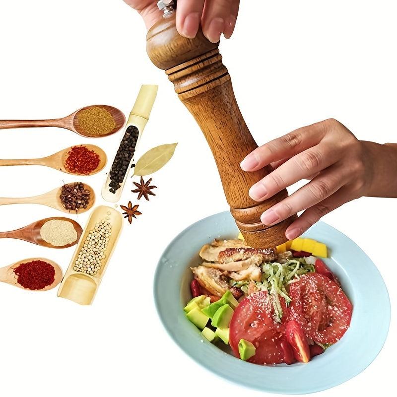 Wooden Pepper Grinder Salt Ginder Manual Spice Mill Spice Crusher Bottle