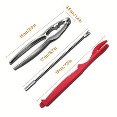 10pcs Stainless Steel Seafood Tools Lobster Crab Pliers Shell Cutters Leg Forks