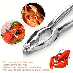 10pcs Stainless Steel Seafood Tools Lobster Crab Pliers Shell Cutters Leg Forks