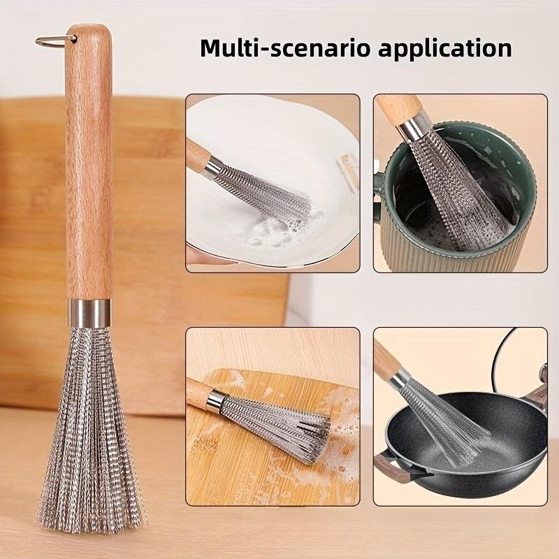Hangable Stainless Steel Pot Brush - Household Stain Remover