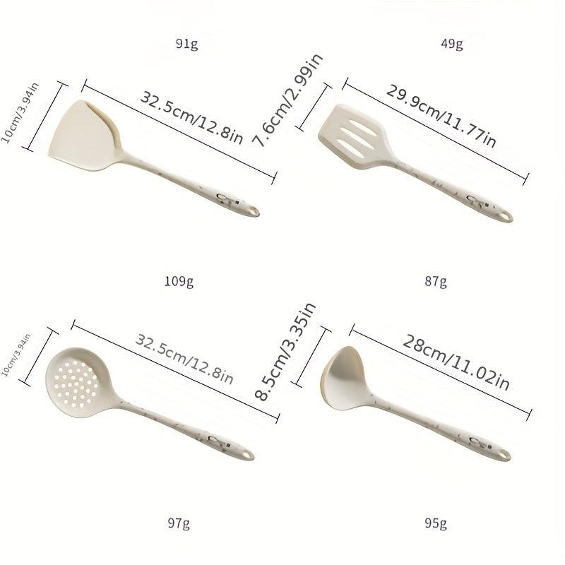 1pc Silicone Kitchen Utensils Non stick Cooking Spatula Frying Shovel Soup Spoon