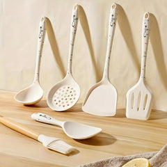 1pc Silicone Kitchen Utensils Non stick Cooking Spatula Frying Shovel Soup Spoon