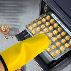 2pcs Silicone Oven Mitts Thermal Insulation Gloves High Temperature Resistant
