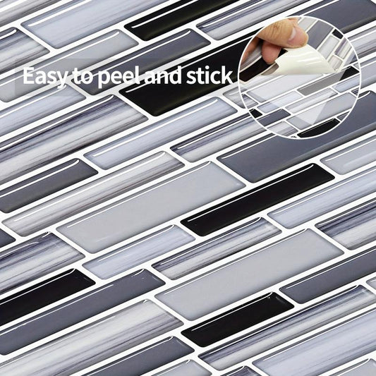 Cuttable Adhesive Stripe Tiles Wallpaper Waterproof