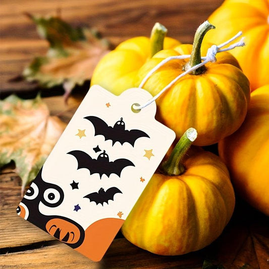 80pcs Halloween Ghost Hanging Tag Party Decoration Gift Packaging