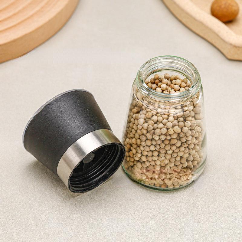 1pc Glass Spice Grinder Manual Pepper Mill Spice Crusher Sea Salt Ginder