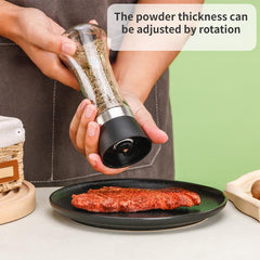 1pc Glass Spice Grinder Manual Pepper Mill Spice Crusher Sea Salt Ginder