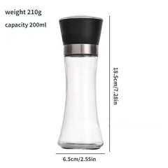 1pc Glass Spice Grinder Manual Pepper Mill Spice Crusher Sea Salt Ginder