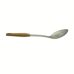 Rice Strainer Spoon Slotted Ladle Stainless Steel Wooden Handle Cooking Spoon