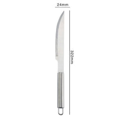 Stainless Steel BBQ Utensil Set - Tongs, Spatula, Brush, Shovel