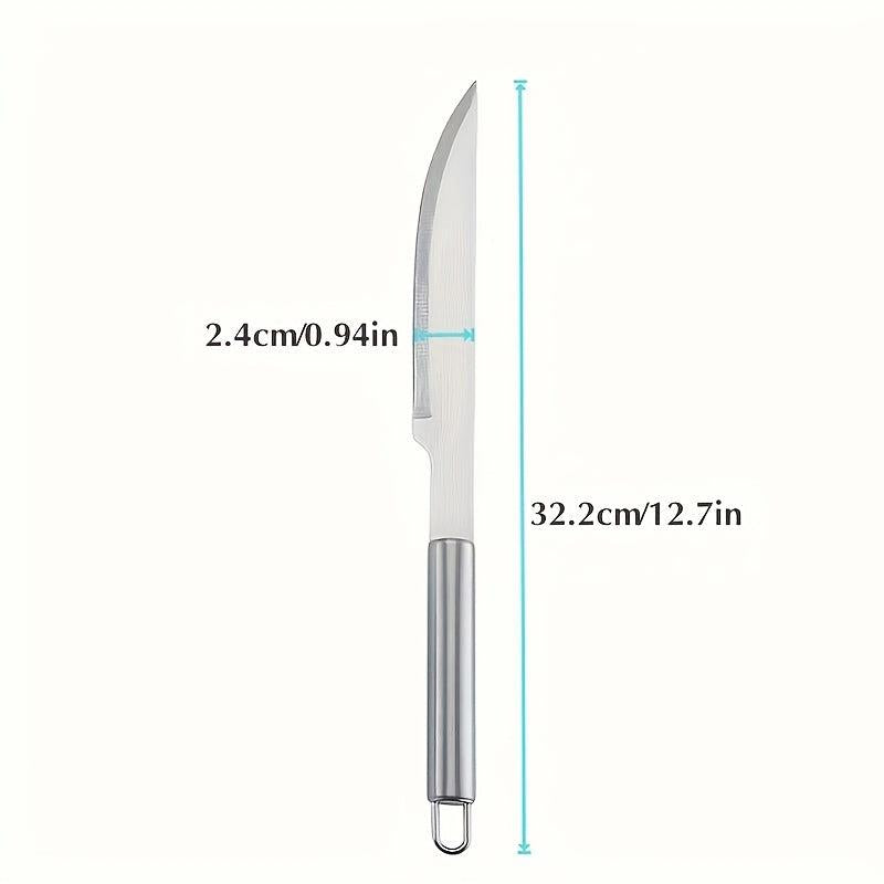 Stainless Steel BBQ Utensil Set - Tongs, Spatula, Brush, Shovel