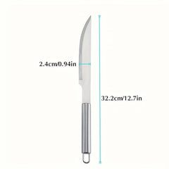 Stainless Steel BBQ Utensil Set - Tongs, Spatula, Brush, Shovel