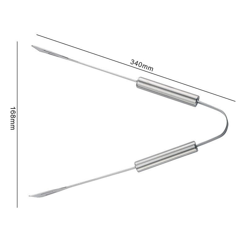 Stainless Steel BBQ Utensil Set - Tongs, Spatula, Brush, Shovel