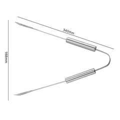 Stainless Steel BBQ Utensil Set - Tongs, Spatula, Brush, Shovel