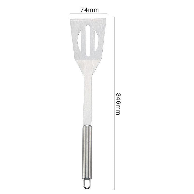 Stainless Steel BBQ Utensil Set - Tongs, Spatula, Brush, Shovel