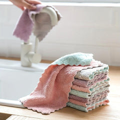 12pcs Antibacterial Scouring Pads Dish Cloths Cleaning Brush Kitchen