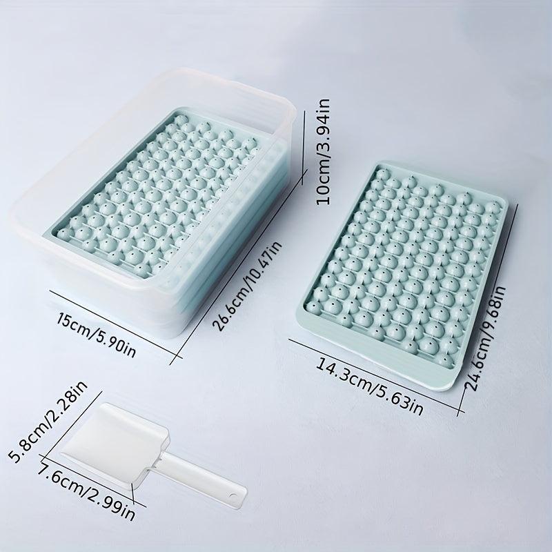 Round Ice Tray Homemade Ice Cube Mold 104 Grids 3 Layers