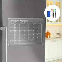 Acrylic Magnetic Dry Erase Board Calendar For Fridge - Weekly Planner