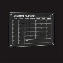Acrylic Magnetic Dry Erase Board Calendar For Fridge - Weekly Planner