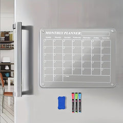 Acrylic Magnetic Dry Erase Board Calendar For Fridge - Weekly Planner