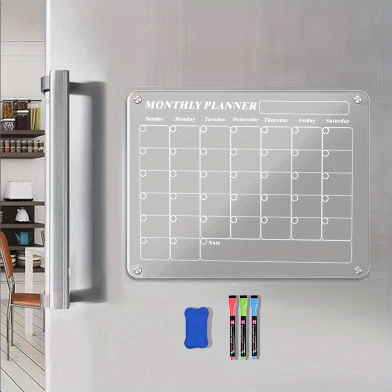 Acrylic Magnetic Dry Erase Board Calendar For Fridge - Weekly Planner