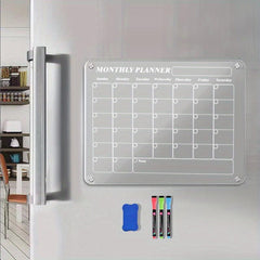 Acrylic Magnetic Dry Erase Board Calendar For Fridge - Weekly Planner