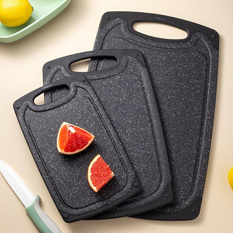 3pcs Plastic Cutting Boards Butcher Block Safety Cheese Board Washable