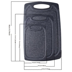 3pcs Plastic Cutting Boards Butcher Block Safety Cheese Board Washable