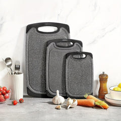 3pcs Plastic Cutting Boards Butcher Block Safety Cheese Board Washable