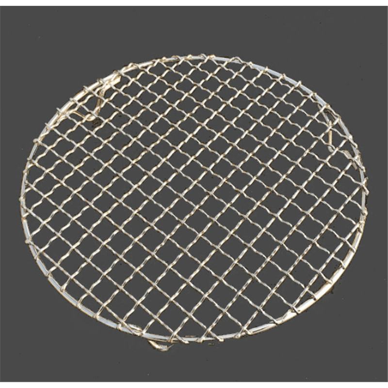 304 Stainless Steel Round BBQ Net Barbecue Grill Mesh Cooling Rack Camping