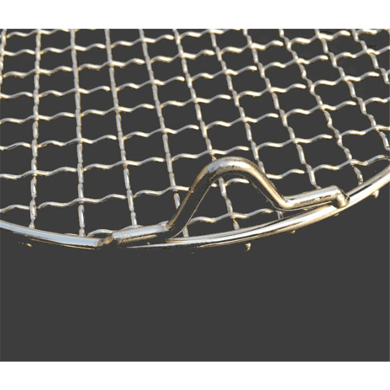 304 Stainless Steel Round BBQ Net Barbecue Grill Mesh Cooling Rack Camping