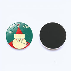 12pcs Christmas Glass Fridge Magnets - Decorative Office Kitchen Magnets