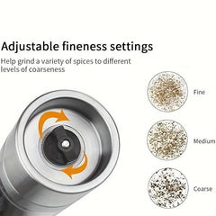 2in1 Salt and Pepper Grinder Stainless Steel Spice Mill Crusher