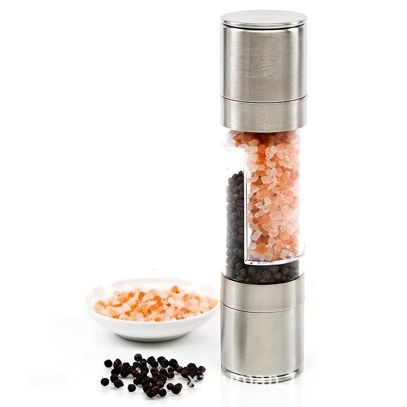 2in1 Salt and Pepper Grinder Stainless Steel Spice Mill Crusher