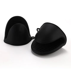 2pcs Silicone Mini Oven Mitts Textured Heat Insulation Hand Clip
