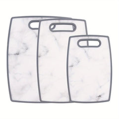 Stylish Gray Marble Cutting Board Set for Meal Prep Kitchen Essential