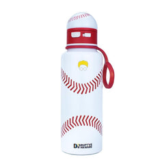Insulated Stainless Steel Water Bottle with Baseball Straw Lid