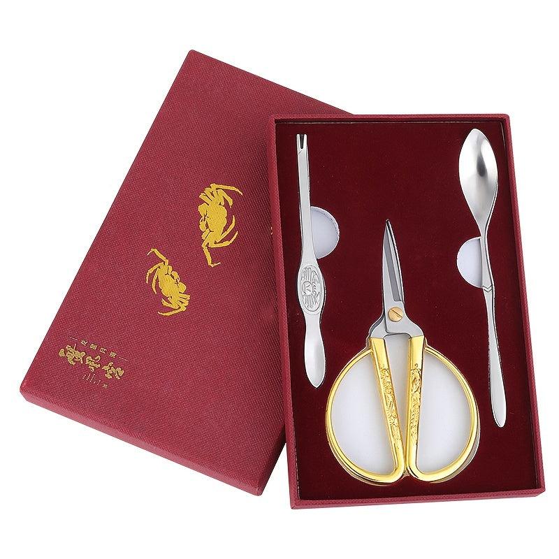 8pcs Seafood Tools Set Stainless Steel Crab Lobster Crackers Forks Opener