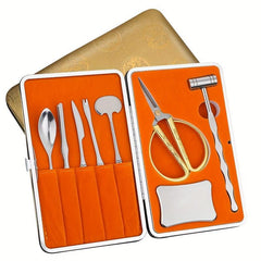 8pcs Seafood Tools Set Stainless Steel Crab Lobster Crackers Forks Opener