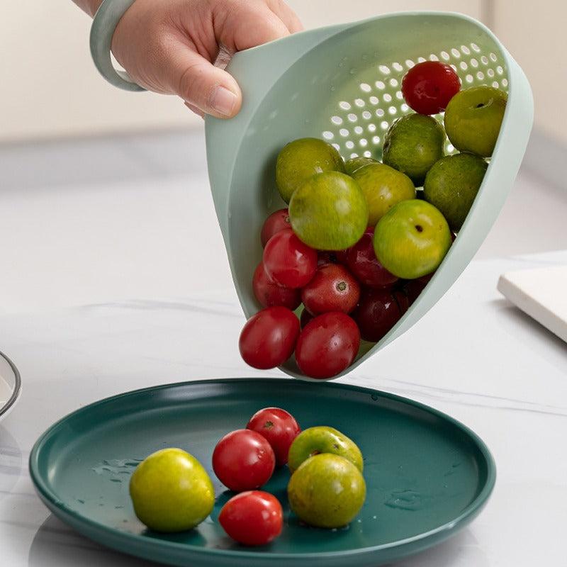 Double Layer Drain Basket Vegetable Washing Basket Colander Basket Strainer