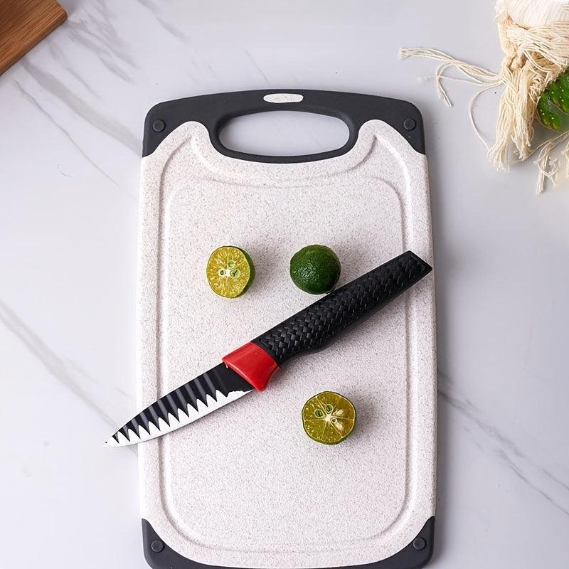 3pcs Wheat Straw Cutting Board Set, Fruit Chopping Cheese Charcuterie Board