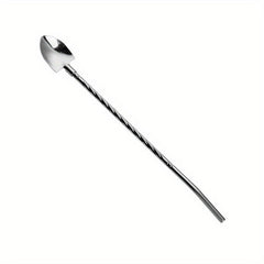 Colorful Steel Spoon Straws Mini Shovel Spoon for Drinking Mixing