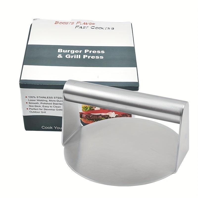 2pcs Stainless Steel Burger Press Manual Meat Press