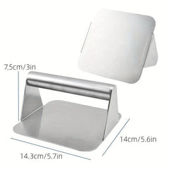 2pcs Stainless Steel Burger Press Manual Meat Press