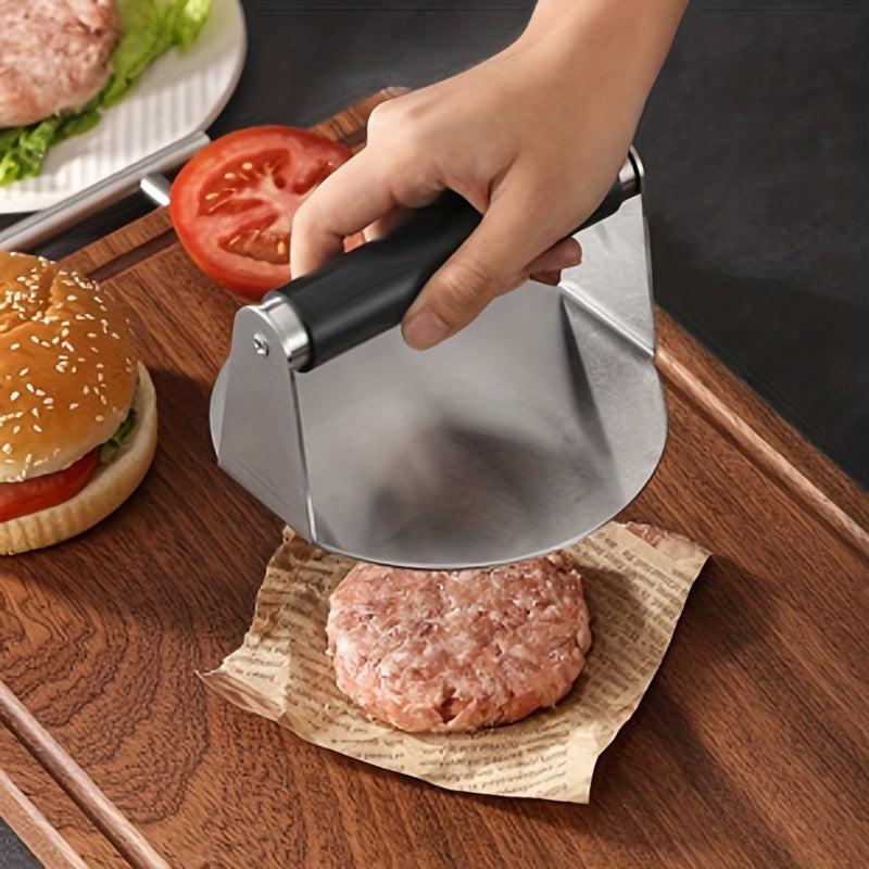 2pcs Stainless Steel Burger Press Manual Meat Press