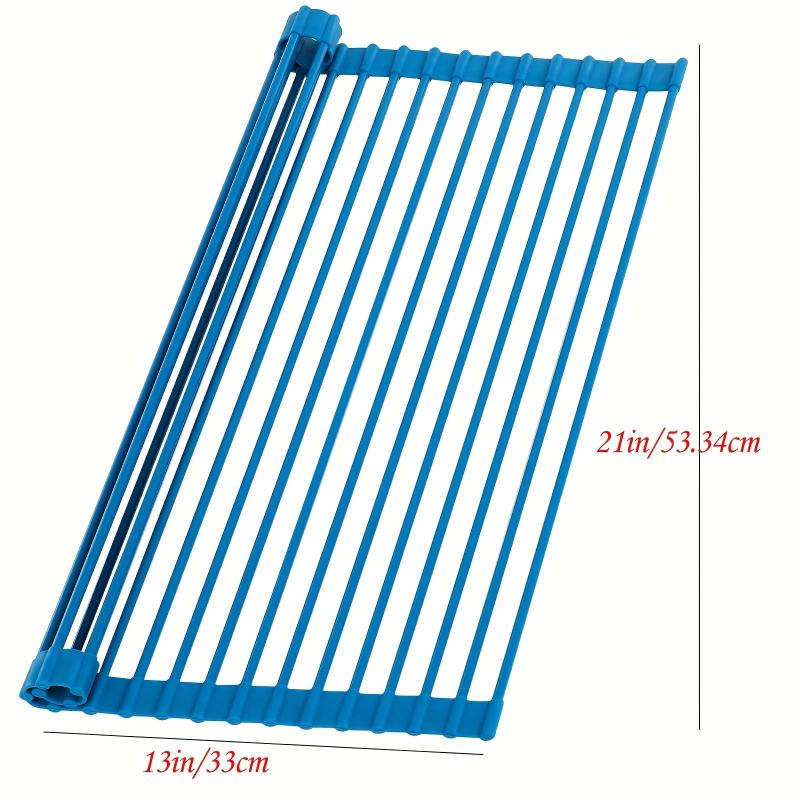 Stainless Steel Dish Drying Mats Collapsible Roll Up Rack
